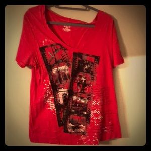 Red Shirt with Bling